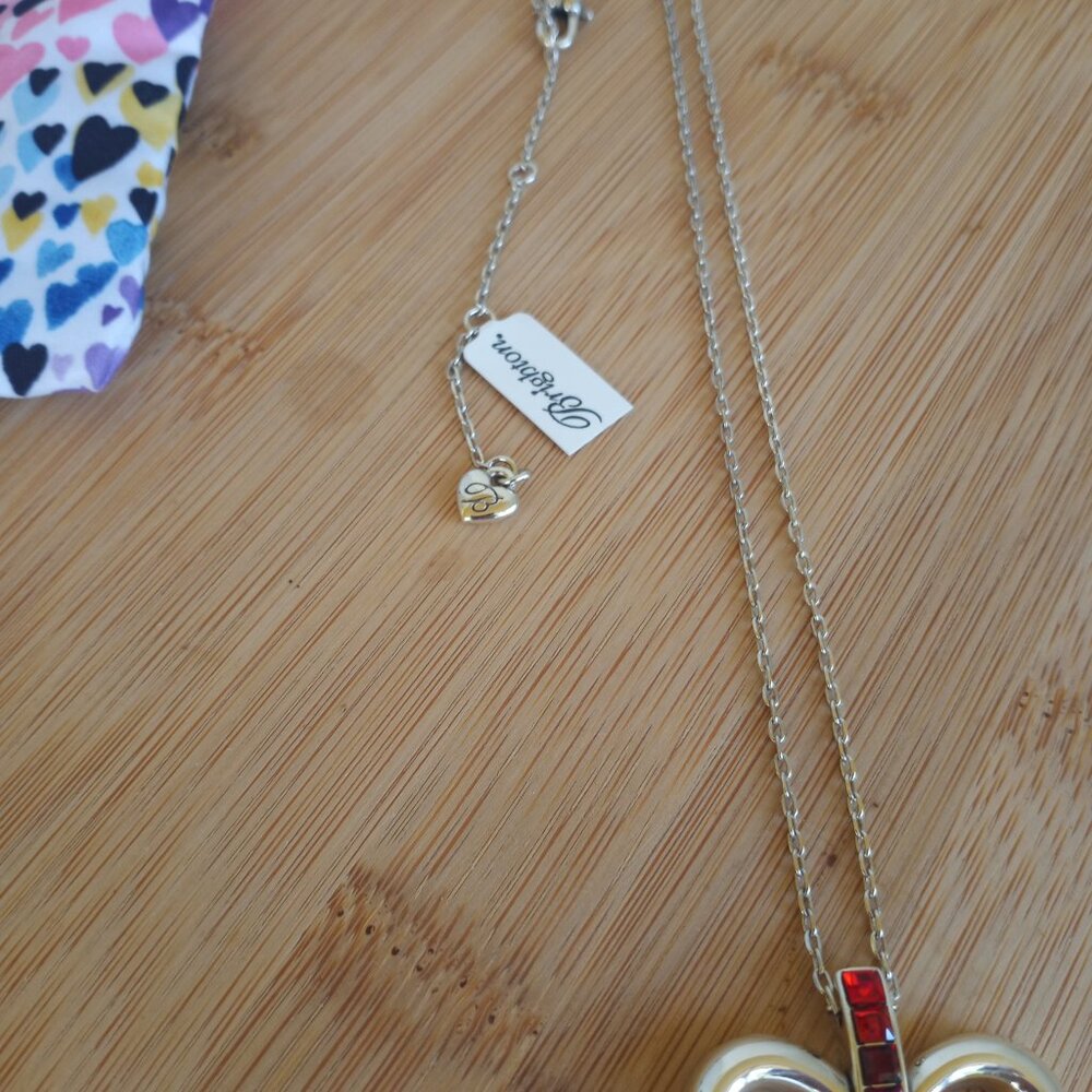 Brighton Spectrum heart necklace with ruby red bar - Picture 7 of 12